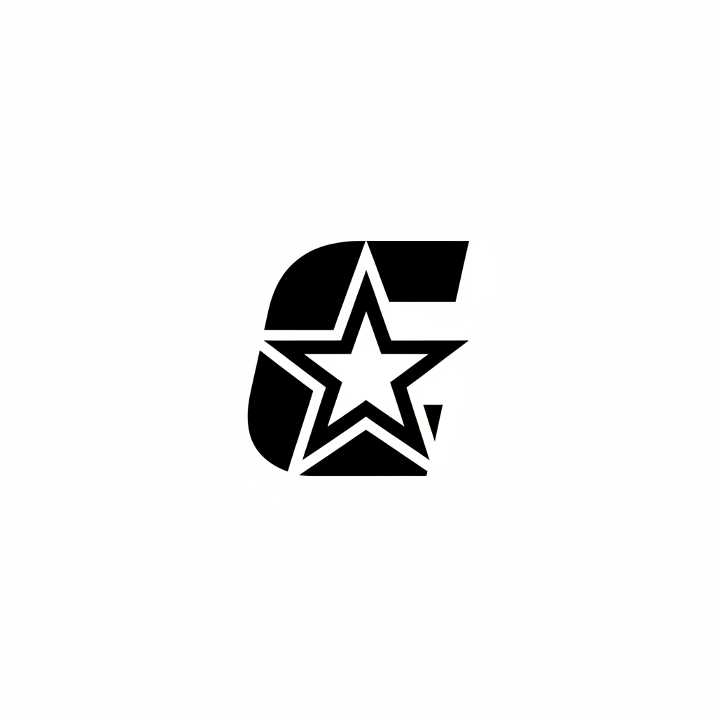 Simple C + Star Logo
